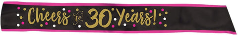 Amscan 341909 Cheers to 30 Years Sash, 1ct