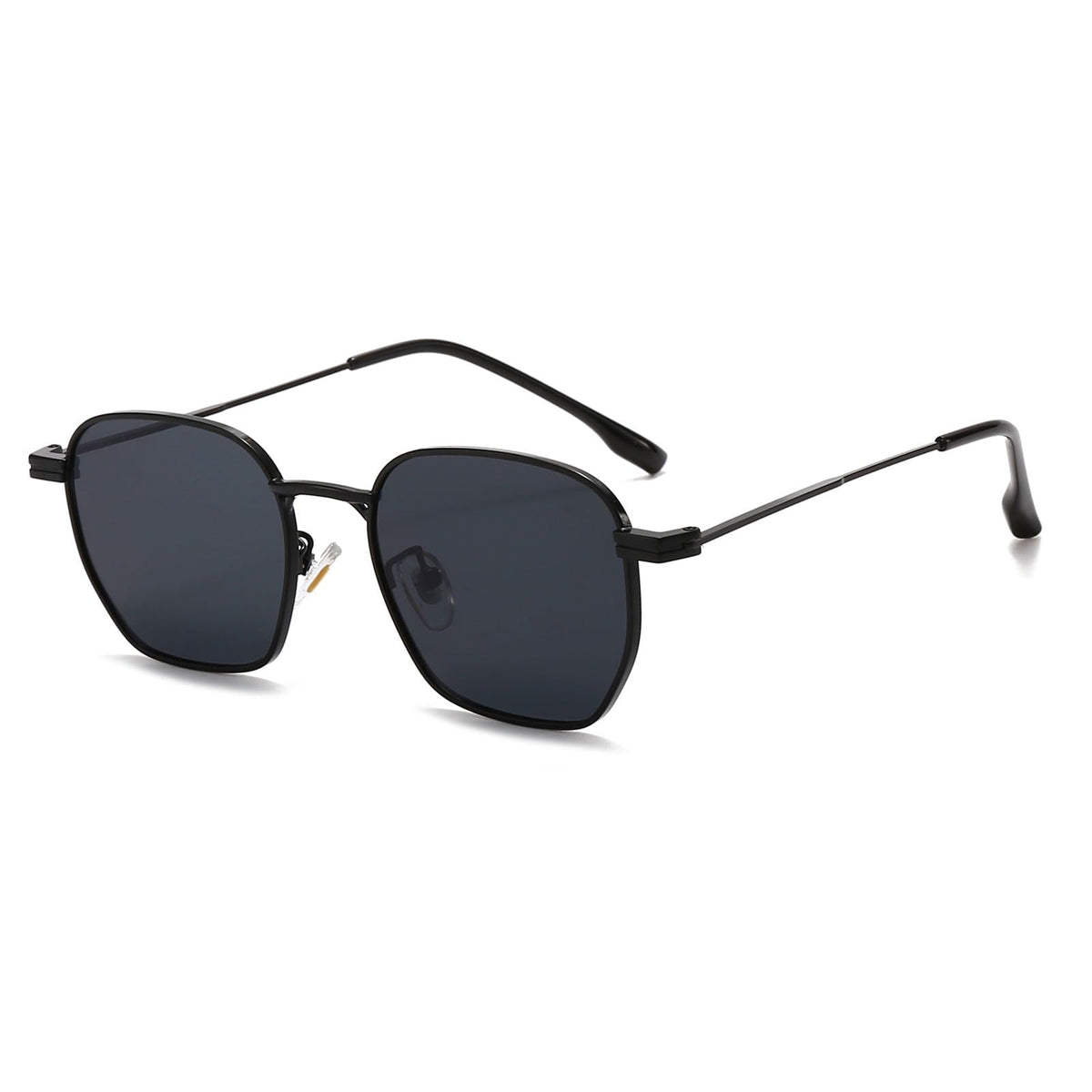 YAMEIZE Vintage Square Sunglassess for Women Men Retro Small Hexagonal Frame Square Sunglasses 90s Metal Glasses UV400