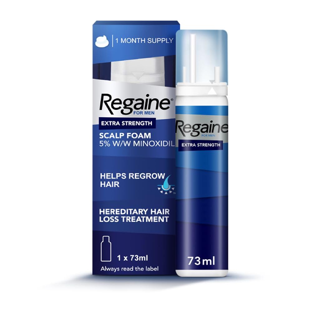 Regaine For Men Extra Strength Scalp Foam (1x 73 ml), Treatment for Hair Regrowth in Men with 5% Minoxidil, Cutaneous Foam for Male Hair Loss