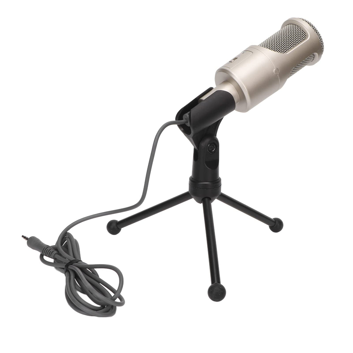 3.5mm Gaming Mic, 3.5mm PC Microphone High Sensitivity Portable Professional with Mic Stand for Vocals for Google Voice for Yahoo