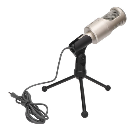 3.5mm Gaming Mic, 3.5mm PC Microphone High Sensitivity Portable Professional with Mic Stand for Vocals for Google Voice for Yahoo