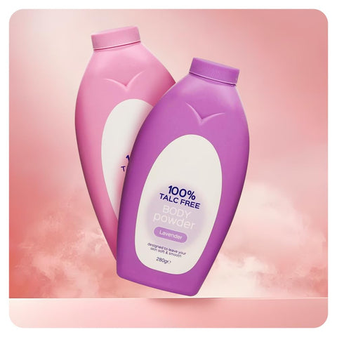 Zopper - Body Powder Talc-Free Delicate Scents of Rose & Lavender Combo Pack 280g for Silky Smoothness Leaves Your Skin Soft