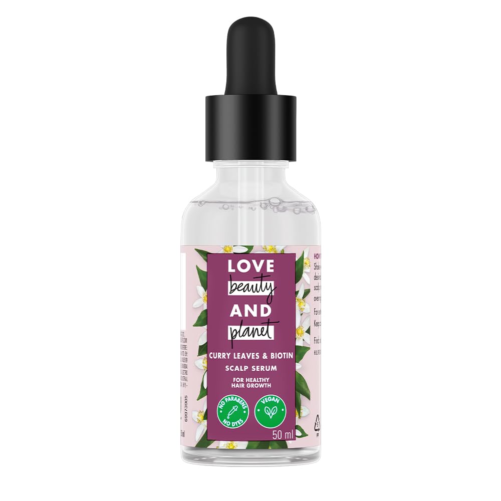 Love Beauty And Planet & Curry Leaves & Vegan Biotin scalp serum |Hair Growth serum, 50ml