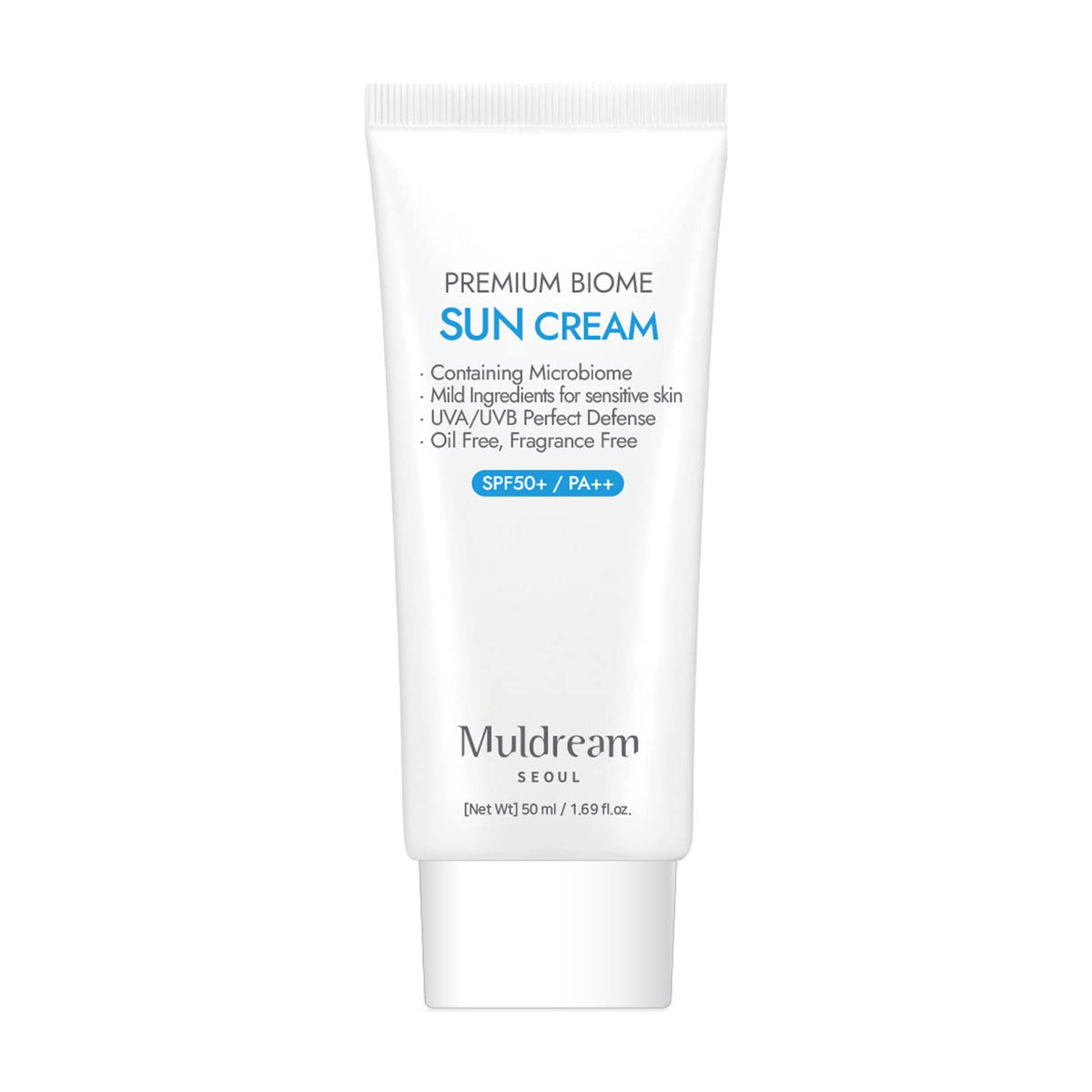 Muldream Oil Free Premium Biome Sun Cream SPF50+ / PA++ 1.69 Fl oz Korean Made