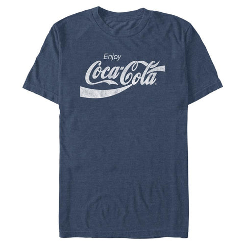 Coca-Cola Mens Coke Classic T Shirt, Navy Heather, L