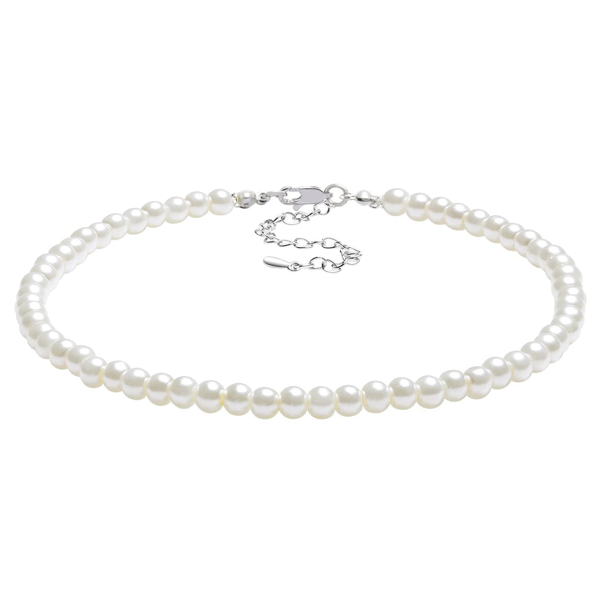 BABEYOND Round Imitation Pearl Choker Necklace Multi Strands Choker 20s Flapper Necklace Accessories for Gatsby Themed Party