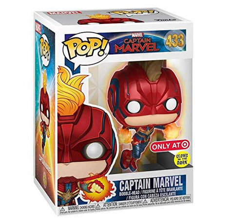POP! Funko Marvel Captain Marvel - Glow in The Dark Flying Captain Marvel (Target Exclusive) #433