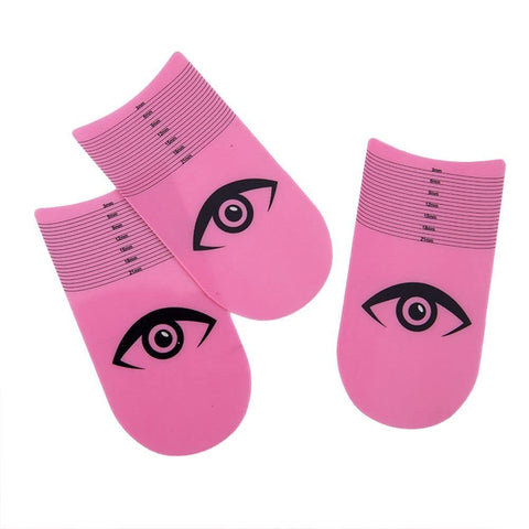 3Pcs Pink Eyelash Ruler,Eyelash Stencils Ruler for Measure Eyelashes Length Curling Degree Ruler Eyebrow Lash Measuring Tool Beauty Tools,Eyes,Makeup
