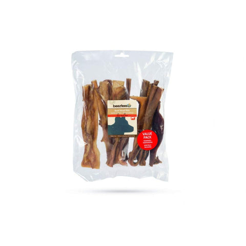 DeliSnacks Beef Head Skin Value Pack, 12 cm, 10 Pieces, Transparent