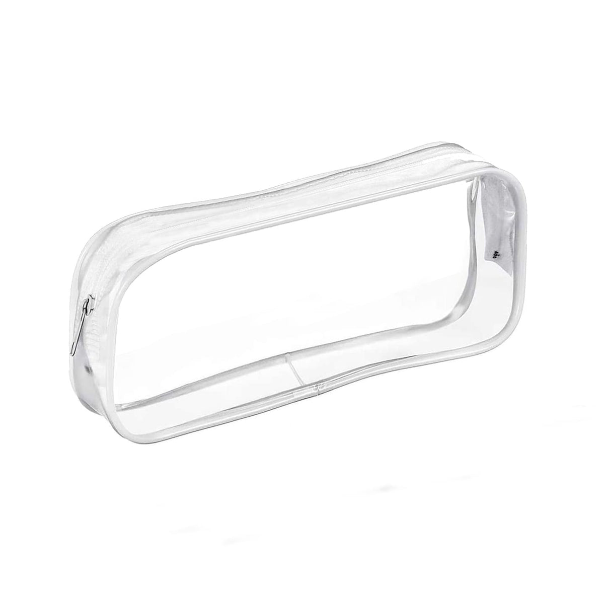 HiChange Clear Pencil Case Clear Pencil Bag Transparent PVC Pencil Cases with Zipper See Through Pencil Case Clear Toiletries Bag Clear Exam Pen Pencil Case(White)