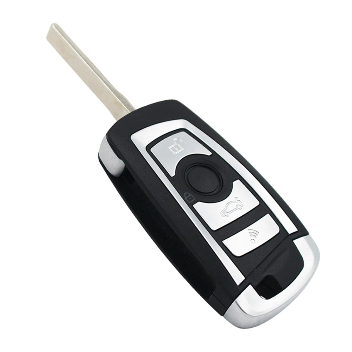 Oulesh Car Key Fob Cases for BMW 1/3/5/6 Series E46 E39 E60 E38 E53 E36 X5, 4 Button Remote Key Shell