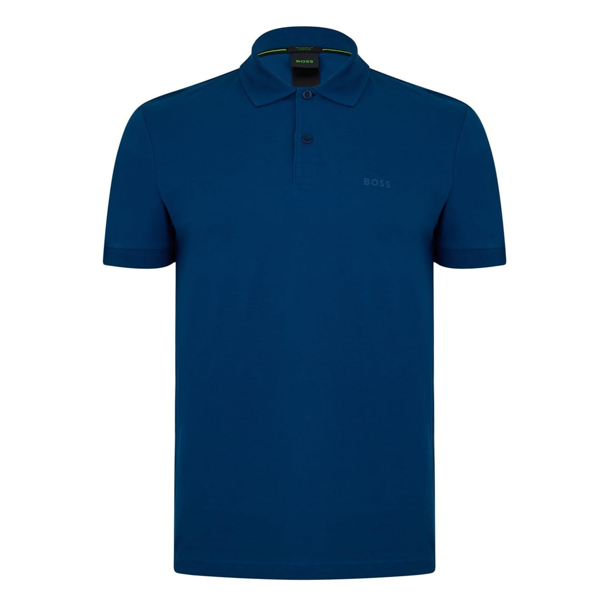 BOSS Mens Short Sleeve Polo Open Blue XL