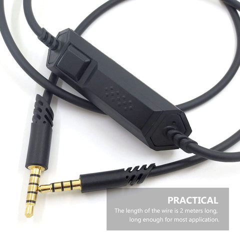Hemobllo Volume Cable Male to Male Audio Cable Volume Control Cable Replacement Headset Cable Control Cable for Gaming Headset Inline Mute Cord Inline Mute 30 Extension Cord Earphone