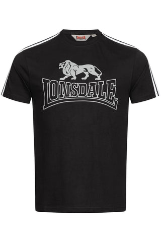 Lonsdale Men's Piershill T-Shirt, Black/White/Grey, XL
