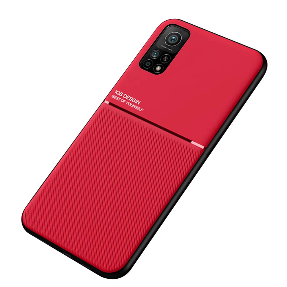 Kepuch Mowen Case Cover Bumper Built-in Metal Plate for Xiaomi 10T/10T Pro/K30S - Red