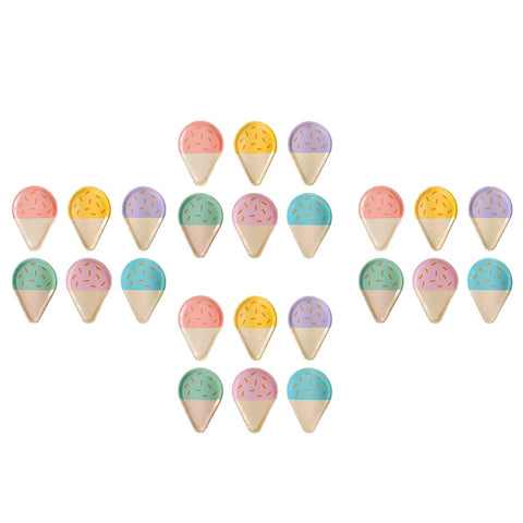 NUOBESTY 48pcs ice cream tray popsicle paper plates ice cream paper plate birthday party supplies decorative paper plates wedding paper plates dessert plate plastic summer child lip gloss