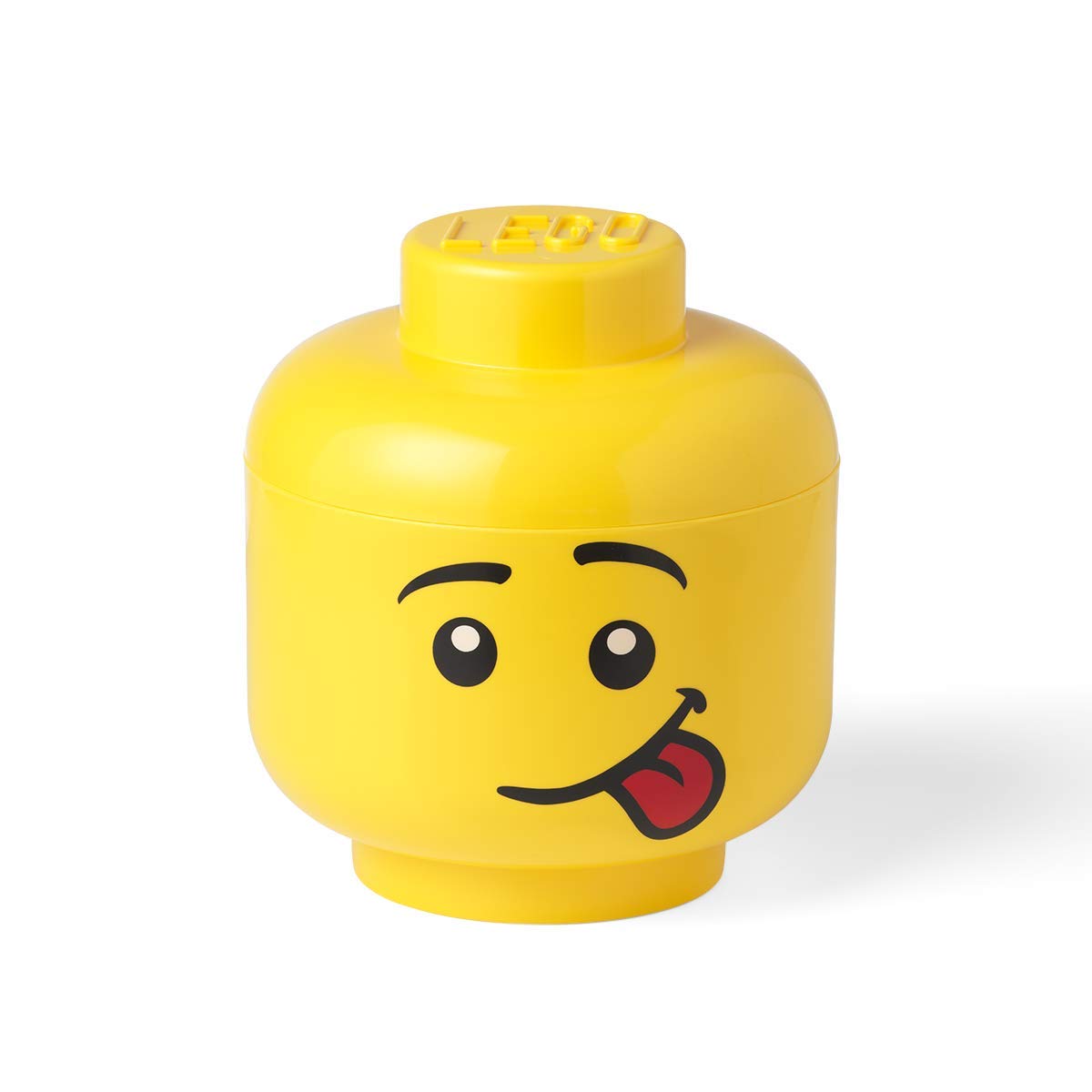 Room Copenhagen, Lego Storage Heads Stackable Storage Container - Buildable Organizational Bins for KidÃƒÆ’Ã‚Â¢ÃƒÂ¢Ã¢â‚¬Å¡Ã‚Â¬ÃƒÂ¢Ã¢â‚¬Å¾Ã‚Â¢s Toys and Accessories - 9.45 x 9.45 x 10.67in - Large, Silly, Holds 500 Bricks