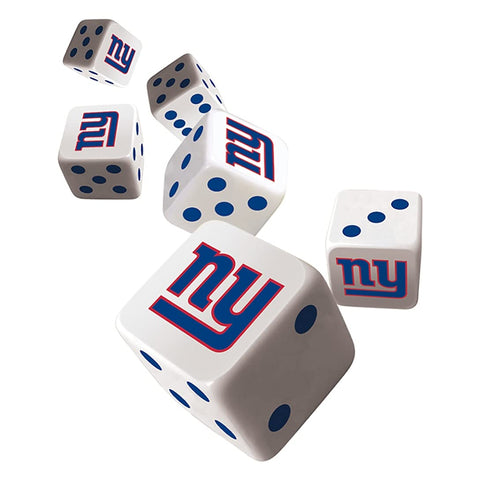 Masterpieces Game Day - NFL New York Giants - 6 Piece Team Logo Dice Set - D6 Standard Size