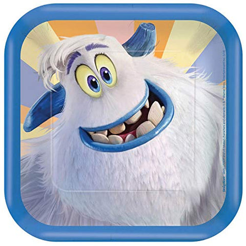 Disney SMALLFOOT Square Plates, 7" Dessert 8 pack Birthday Party Supplies