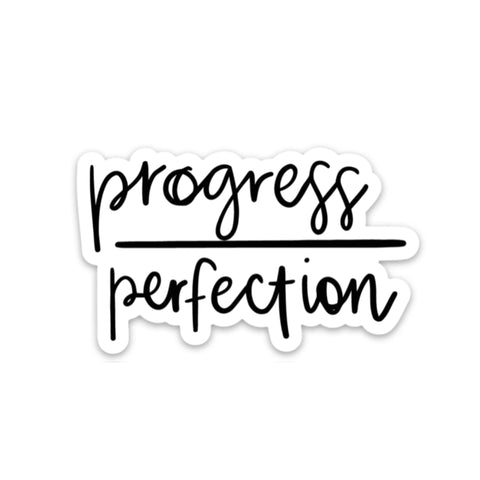 Swaygirls self love sticker | Progress over perfection sticker | Positive sticker quotes by swaygirls | Inspirational decals | Self care stickers | Sticker quotes for a laptop, water bottle etc