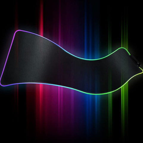 SOLUSTRE 2pcs Luminous Mouse pad Computer Gaming Mousepad LED Pad Glowing Mat LED Mat Gaming Pad Office Desk Accessories Desk LED Nonslip Mouse Pad Shine Upholstered Cloth