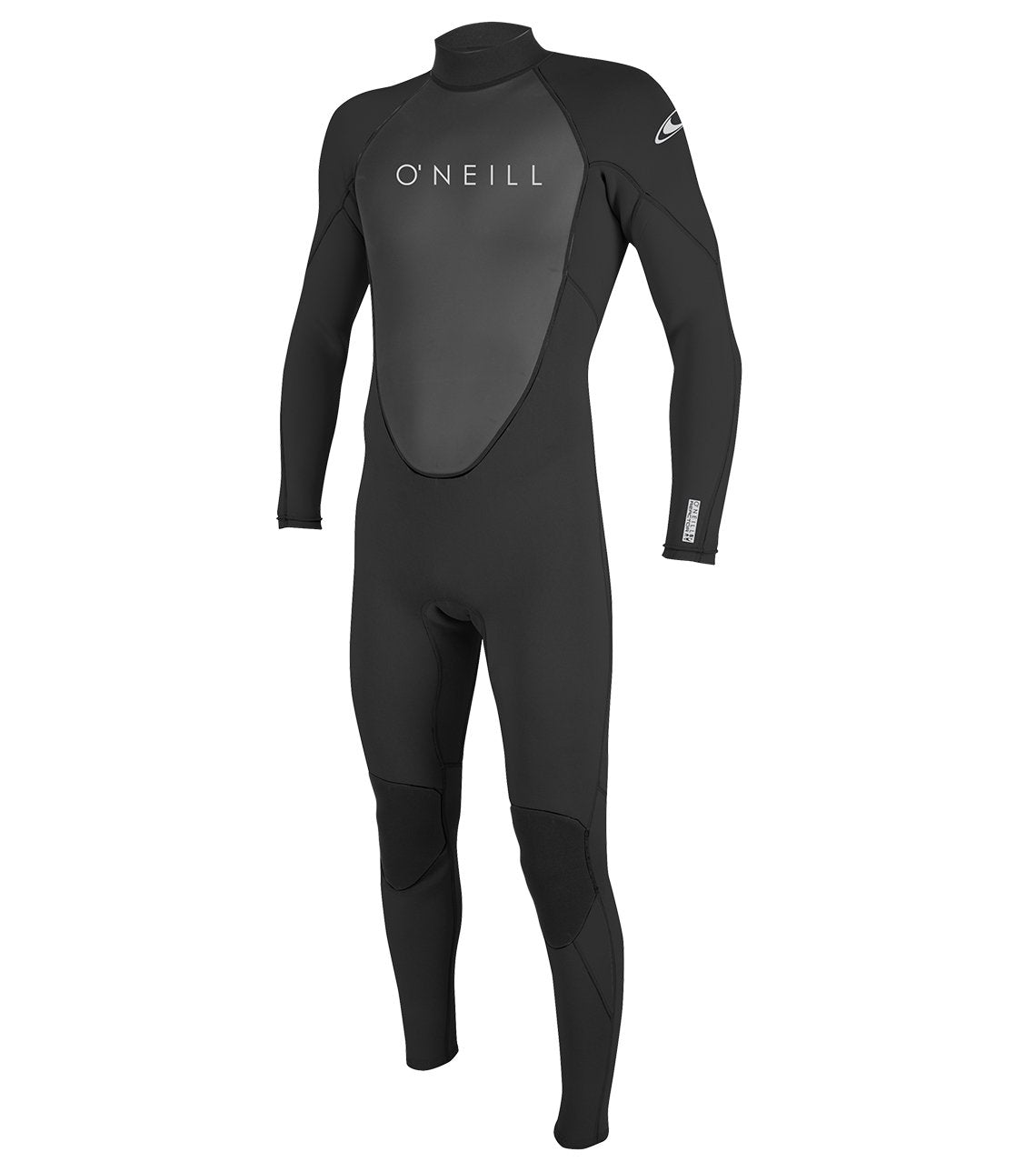 O'Neill Wetsuits Men's Reactor-2 Neoprene 3/2mm Back Zip Full Wetsuit, Black/Black, XL