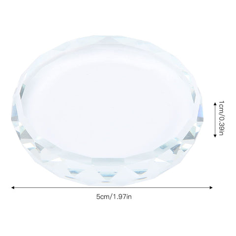 2Pcs Nail Art Palettes, Manicures DIY Color Mixing Toning Glass False Eyelash Glue Hold Tools Beauty Makeup Glass Pallet