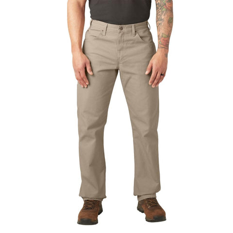 Dickies Men's Relaxed Fit Straight-Leg Duck Carpenter Jean, Desert Sand, 44W x 32L