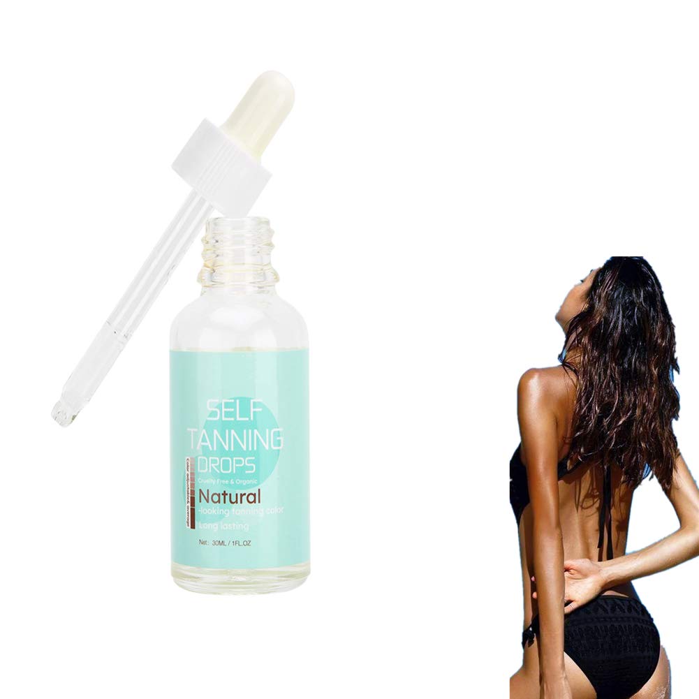 Self-Tanning Liquid, Self Tanning Concentrated Drops, Body Face Self Tanner Sunless Self Tanning Water, Body Bronzer For All Skin Tones