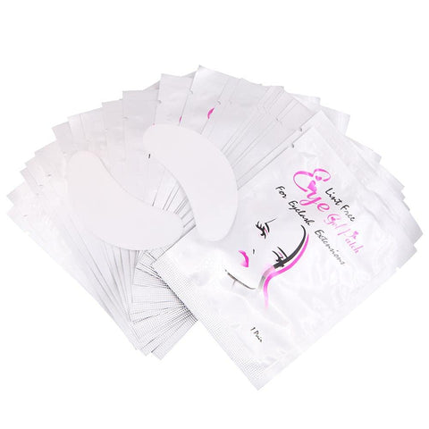 50 Pairs Eye Gel Pads, Lint Free Eyelash Patches, Under Eye Gel Pads for Pro Salon and Individual Eyelash Extension