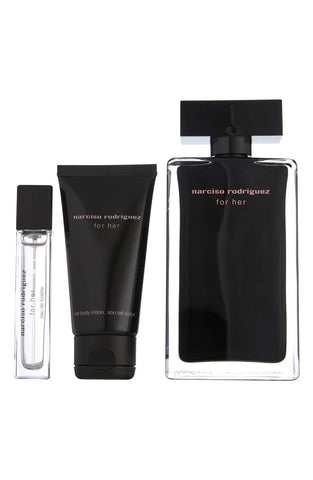 Narciso Rodriguez for Women 3 Piece Set (3.4 Eau de Toilette Spray + 1.6 Body Lotion + 0.33 Eau de Toilette Spray)