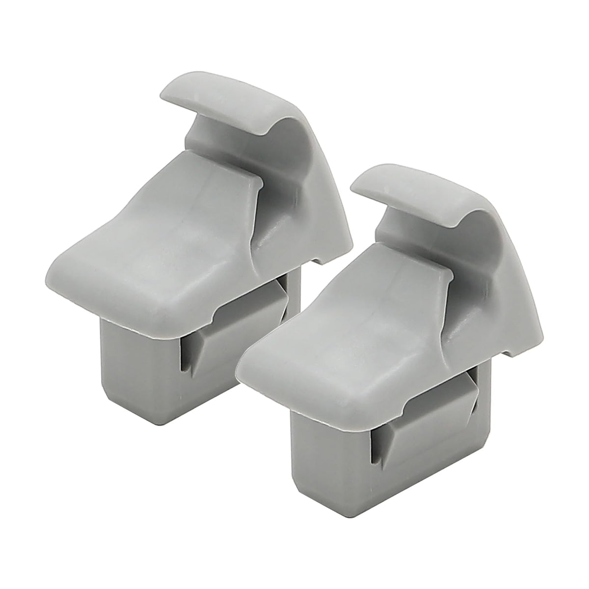 Pack of 2 Grey Interior Sun Visor Hook Clip Bracket Compatible with Mitsubishi ASX 2012-2016 Lancer EVO 10 Replaces MR654343