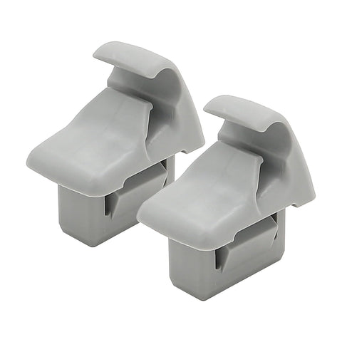 Pack of 2 Grey Interior Sun Visor Hook Clip Bracket Compatible with Mitsubishi ASX 2012-2016 Lancer EVO 10 Replaces MR654343
