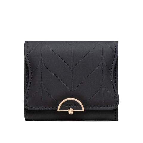 Anlla Womens Wallets Small Wallets for Women Slim Mini Wallet Soft PU Leather Wallet Cute Large Capacity black