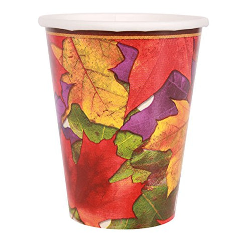 Thanksgiving Fall Foliage Hot Cold Cups Celebration Parties Harvest Fun 8 Pk