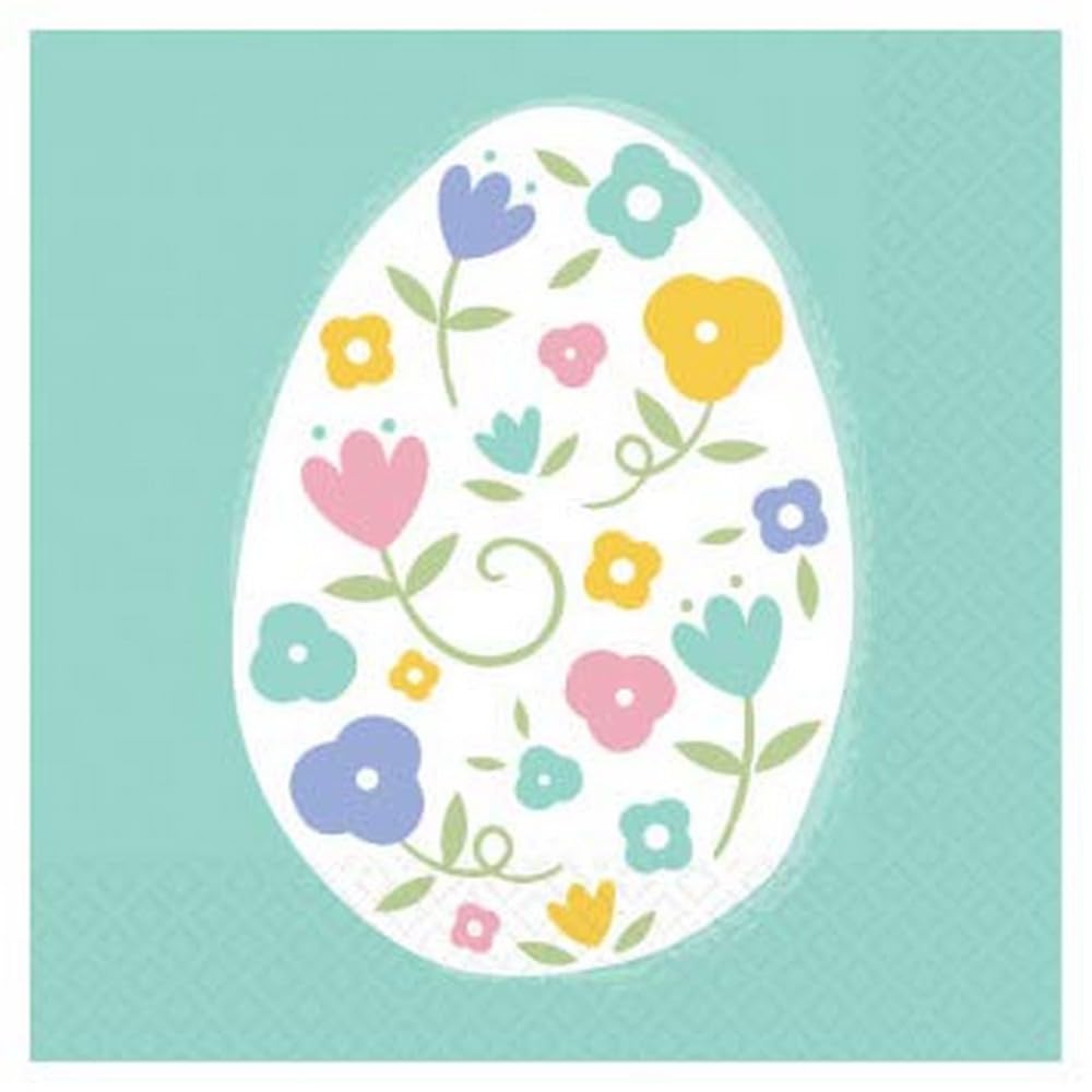 Pretty Pastels Easter Beverage Paper Napkins - 5" x 5" | Multi-color | Pack of 16