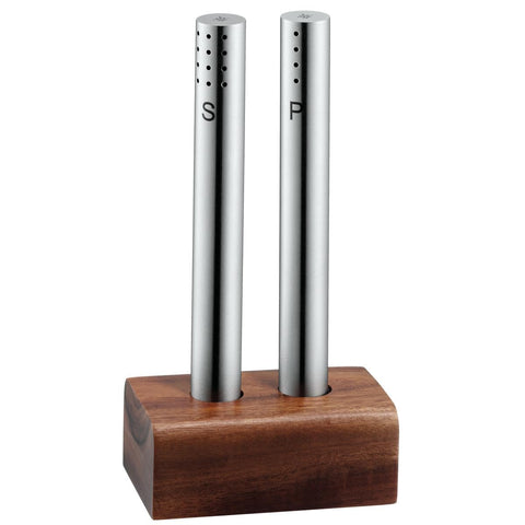 WMF Salt/Pepper Shaker Set 2-pcs, Stainless Steel, Brown, 16.1 x 22.8 x 9.1 cm