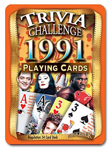 Flickback 1991 Trivia Playing Cards Birthday