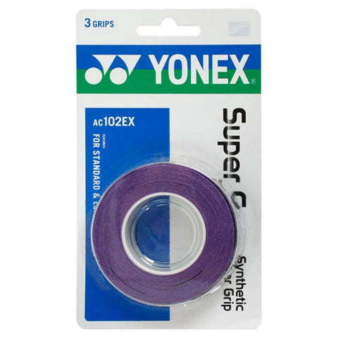 YONEX Super GRAP Racquet Overgrip (Dark Purple, 3-Pack)