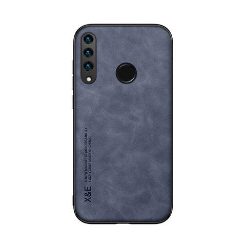 Kepuch Silklike Case for Huawei Nova 4E/P30 Lite - Cover Bumper Built-in Metal Plate for Huawei Nova 4E/P30 Lite - Blue