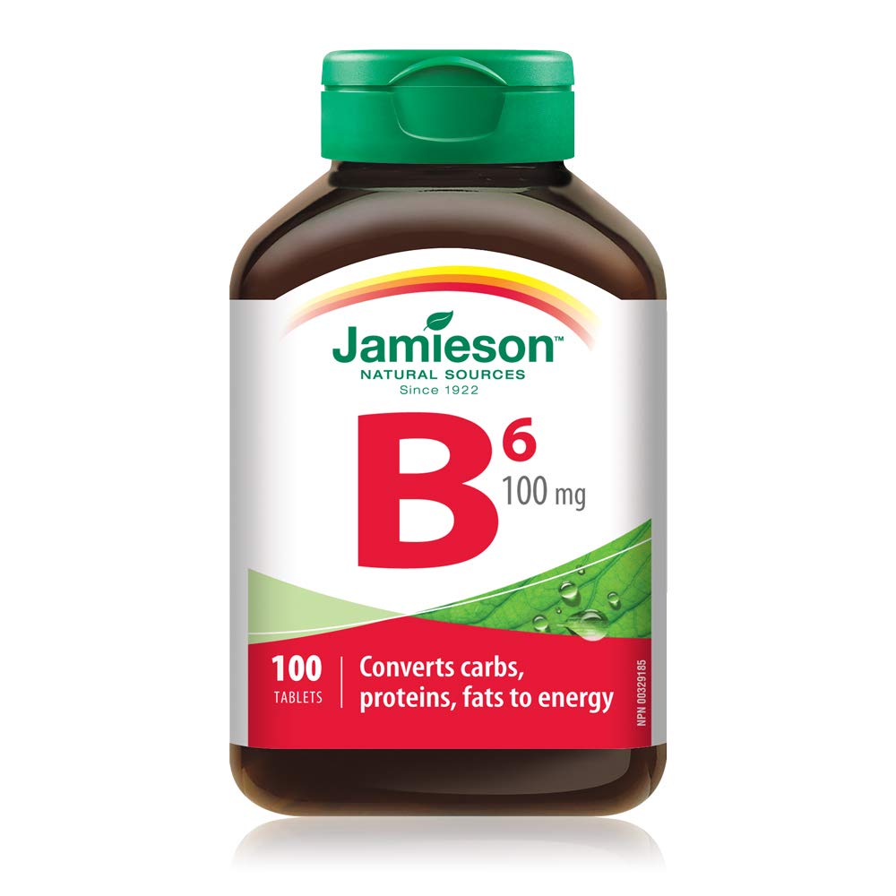 Jamieson Vitamin B6 (Pyridoxine) 100 mg, 100 tabs