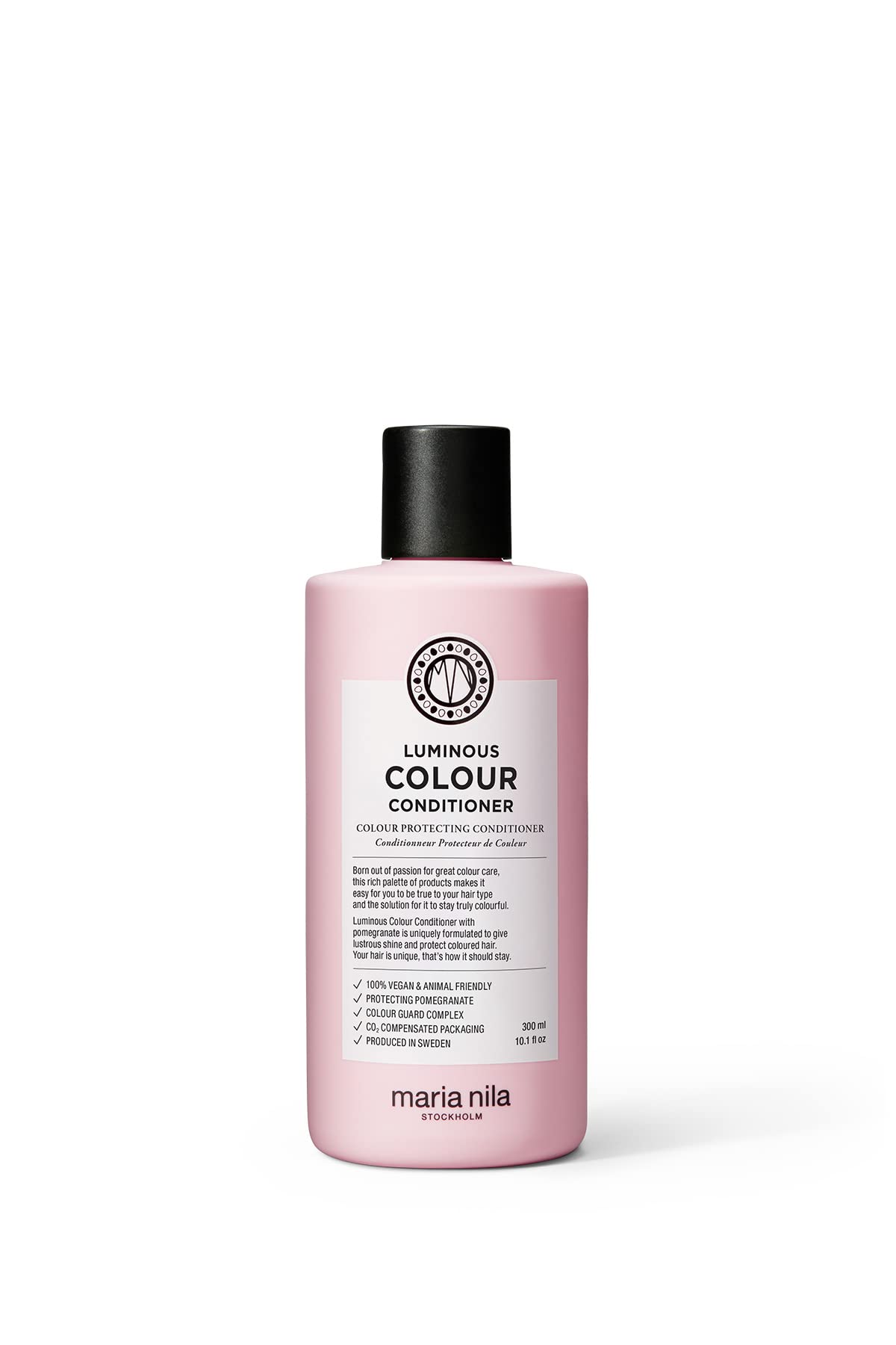 Maria Nila Luminous Colour, Conditioner 300 ml, Reduces Colour Loss from Washing, Pomegranate Counteracts Dehydration, 100% Vegan & Sulfate/Paraben free
