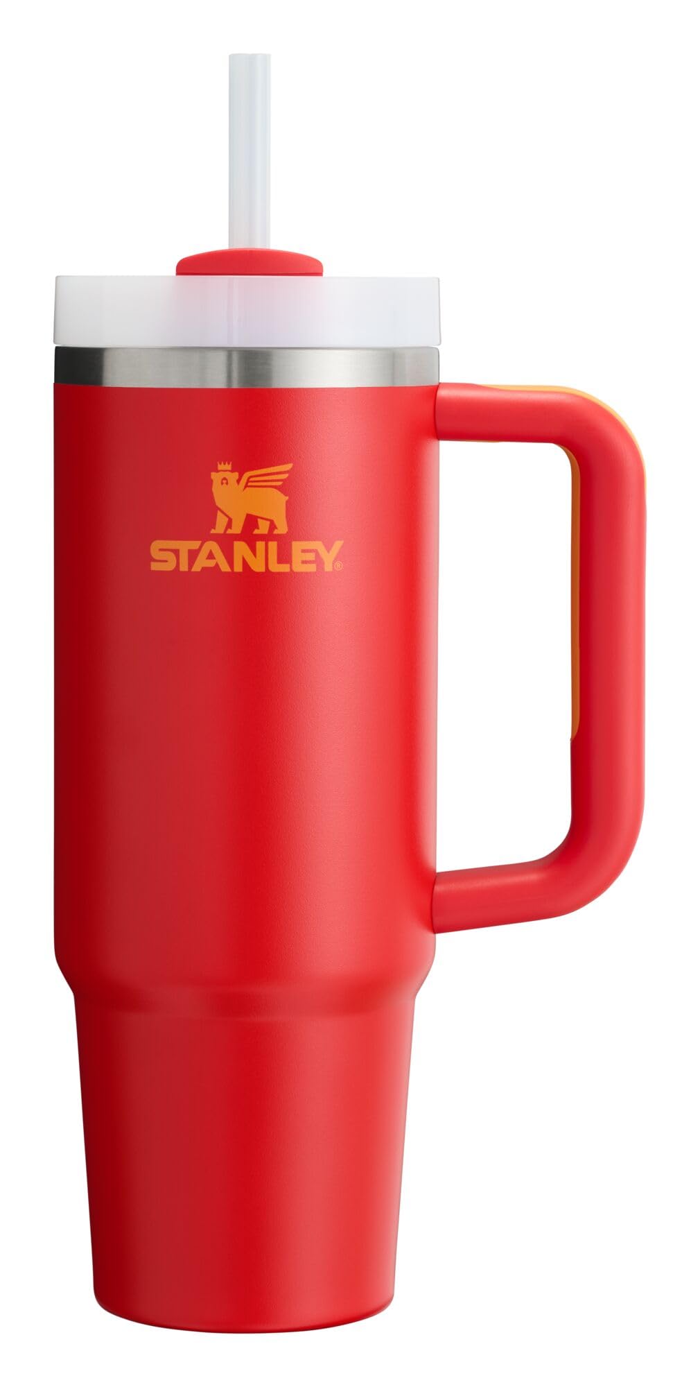 Stanley Quencher H2.0 FlowState Tumbler, Vacuum-Insulated, Stainless Steel, with Lid and Straw for Water, Iced Tea, Coffee, Smoothies and More, Chilli, 0.9 Litres