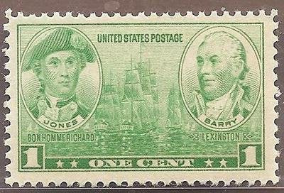 Stamps, U.S. John Paul Jones And John Barry Scott 790 MNHOGVF