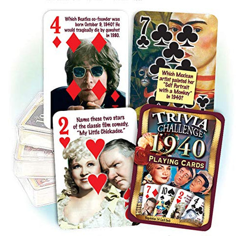 Flickback 1940 Trivia Playing Cards