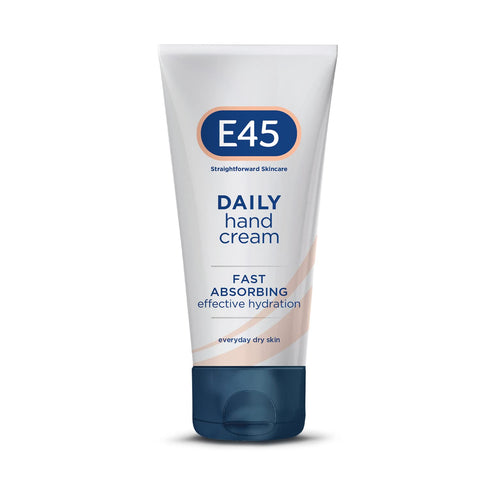 E45 Daily Hand Cream 50 ml - E45 Hand Cream for Very Dry Hands - Hand Moisturiser for Dry Skin and Sensitive Skin - Non-Greasy Hand Repair Cream for Soft and Supple Hands - Fast Absorption Formula
