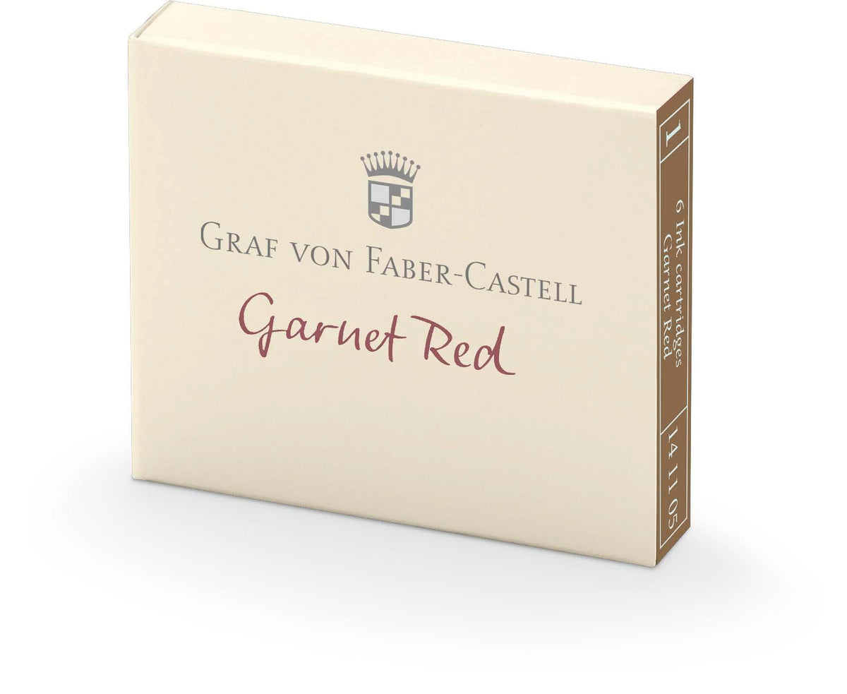 Graf von Faber-Castell Ink cartridges, Garnet Red 6X