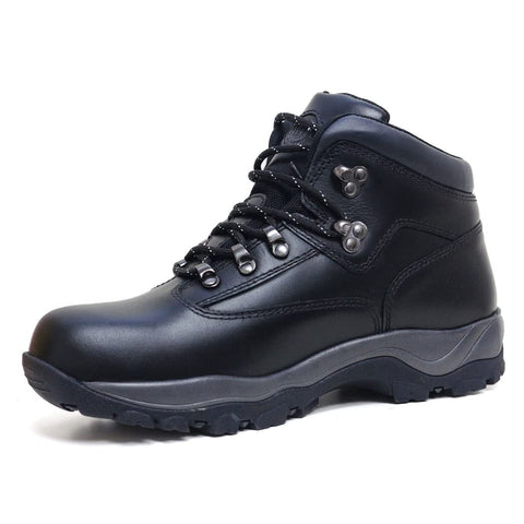 Northwest Territory Inuvik Men's Hiking/Walking Leather Waterproof High Rise Boots (Black Grey Blk, numeric_11)