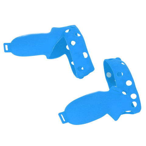 Touch Controller Grip Cover for 2 Anti-Throw Handle Silicone Protective Sleeve with Adjustable Wrist Knuckle Strap(Blue)