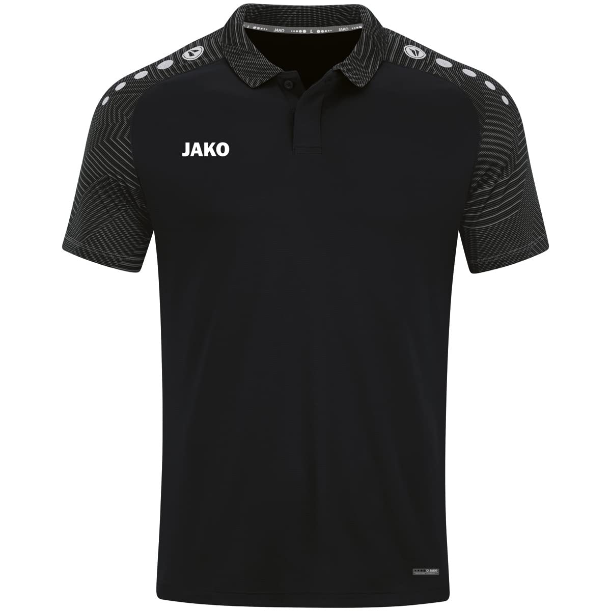 JAKO Men's Polo Shirt Performance, Black/Soft Yellow, M